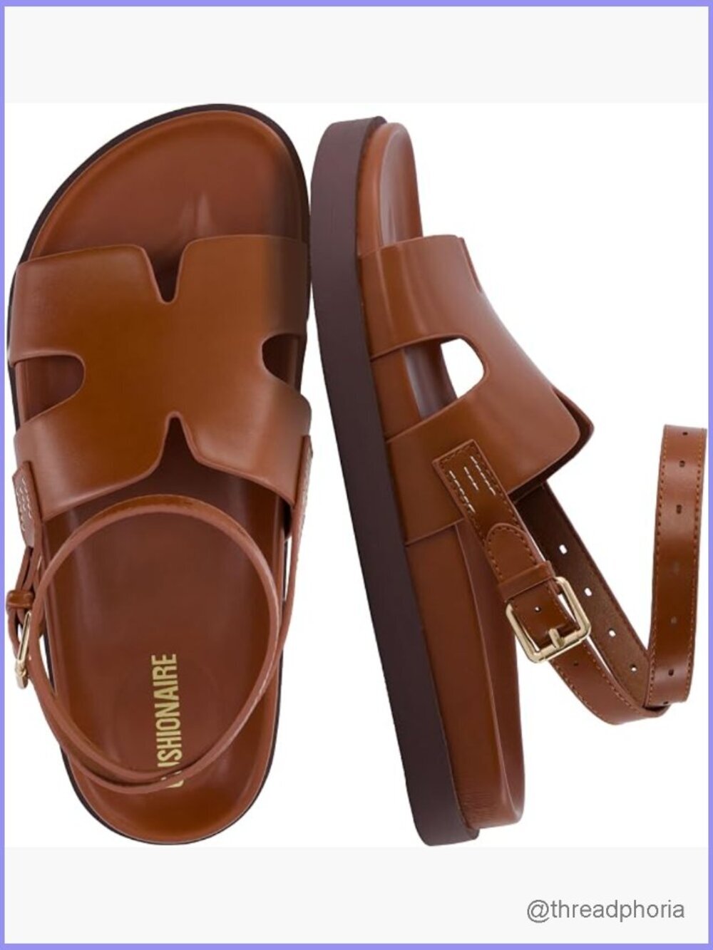 Cut-Out Band Ankle Strap Sandal with Cushioned Footbed, Wide Width